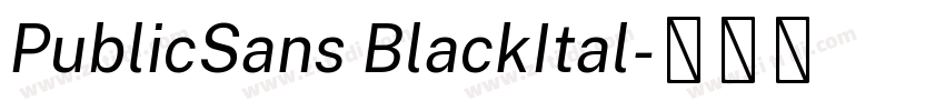 PublicSans BlackItal字体转换